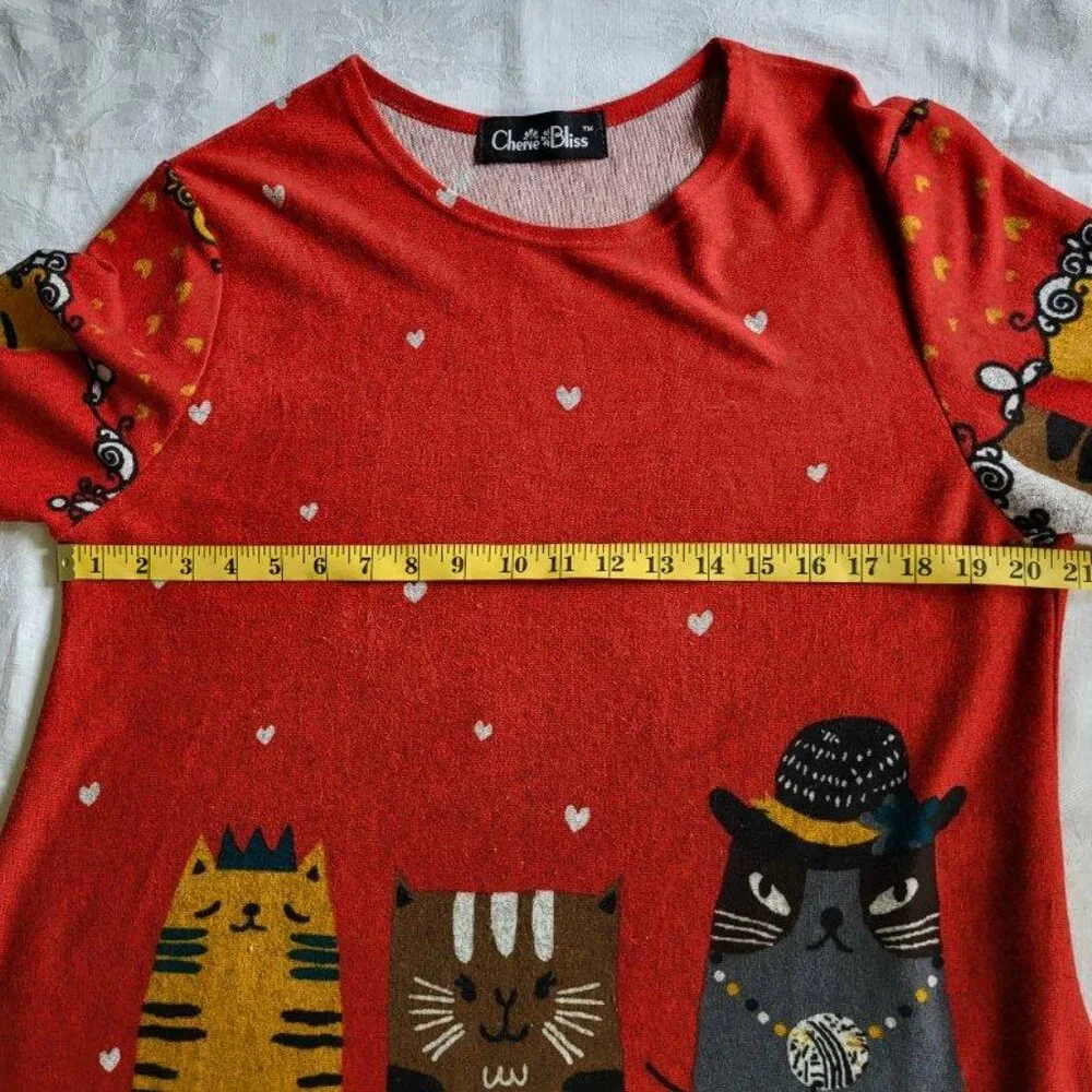 Fun cat sweater - medium - Picture 6 of 6